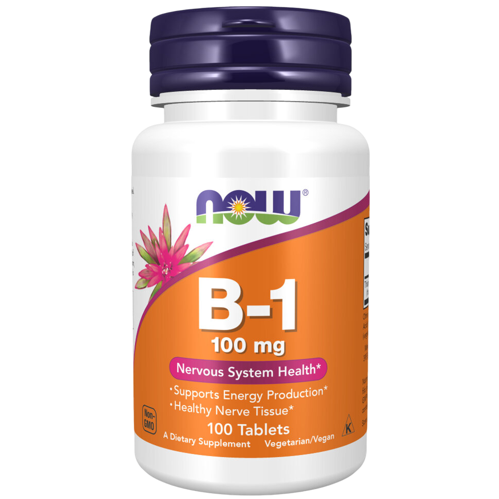 Now Foods B-1 Tiamine 100 mg 100 tablets, Витамин B1 ( Тиамин )