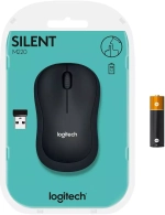 Мышка беспроводная USB Logitech M220 Silent, Charcoal Ofl, (910-004878)