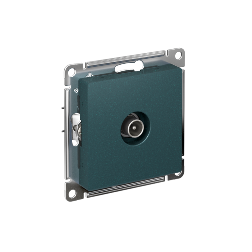 Розетка телевизионная оконечная TV AtlasDesign 1дБ механизм изумруд SE ATN000891