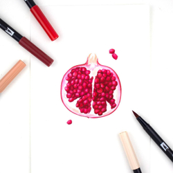 Набор Tombow AB-T Dual Brush 6 Red Blendables