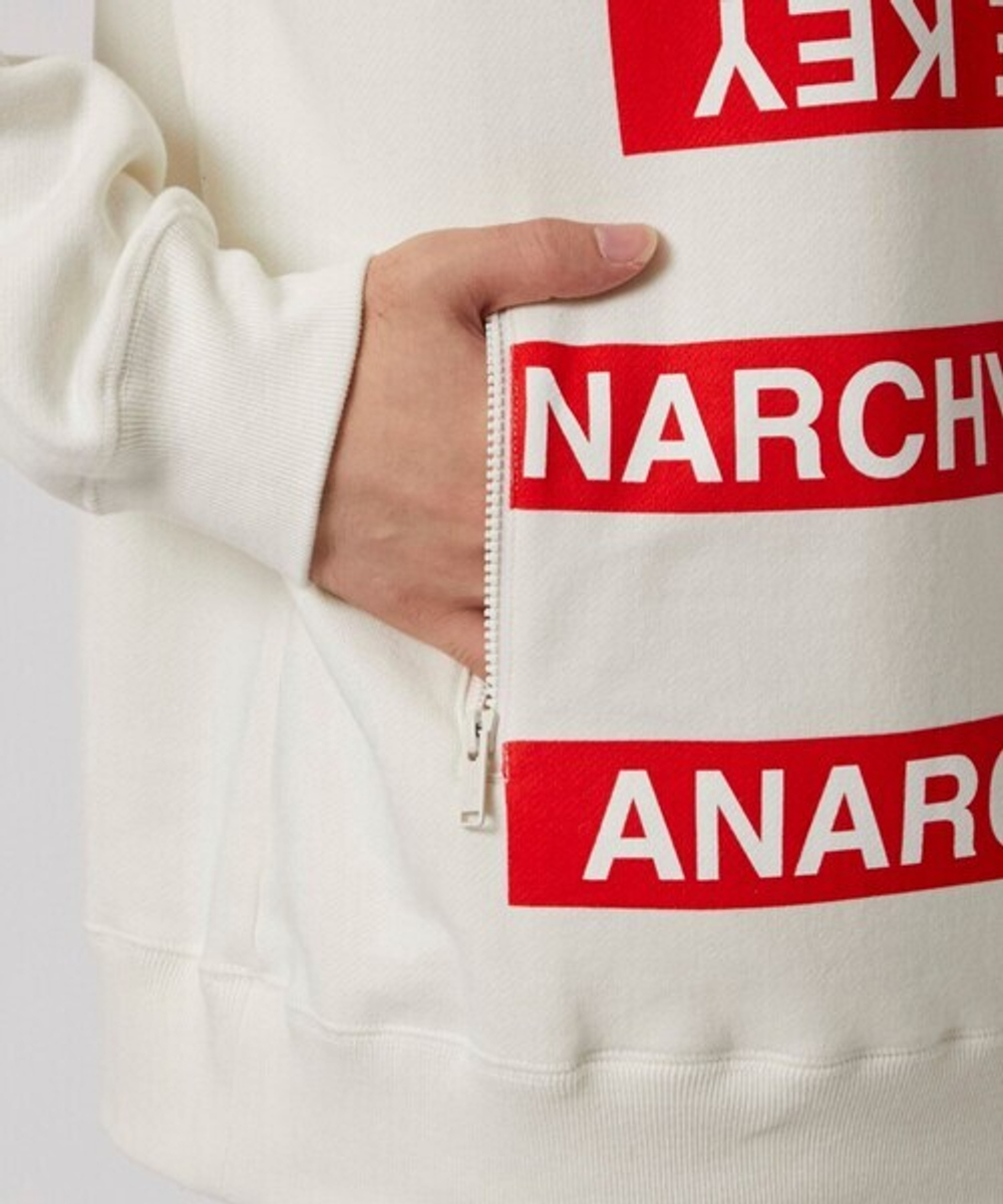 UNDERCOVER СВИТШОТ БЕЛЫЙ ANARCHY