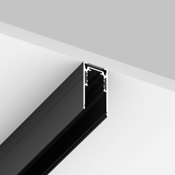 Шинопровод магнитный накладной для трекового светильника 2 метра CLT 0.113 01 L2000 BL чёрный Space Crystal Lux