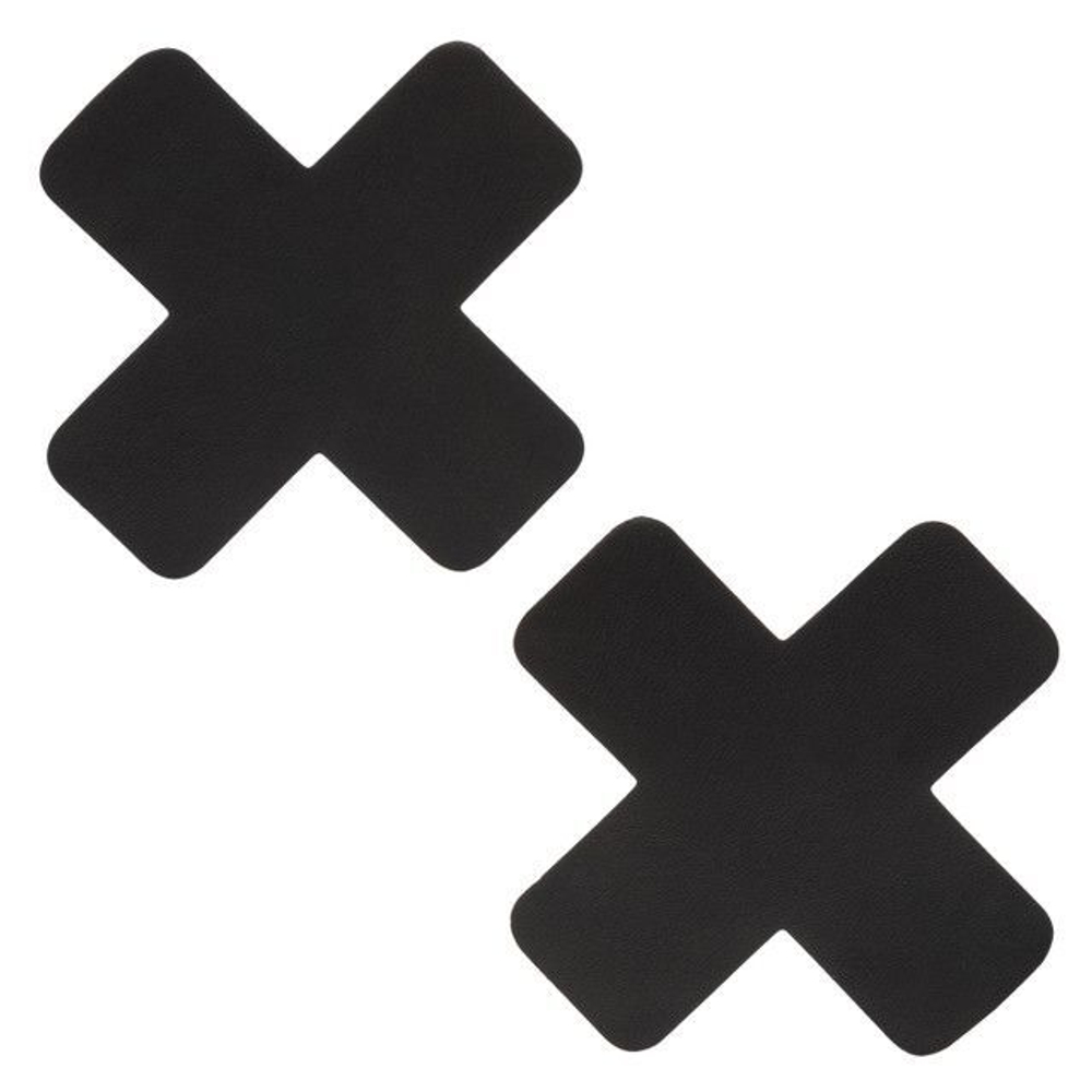 Черные пэстисы-кресты 2 Nipple Pasties