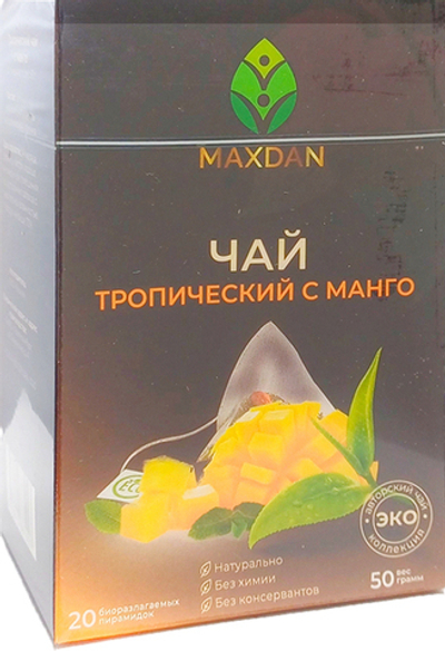 Чай в Эко пирамидках Maxdan, в ассортименте (20 пирамидок)