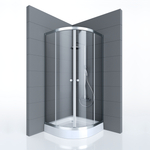 Душевое ограждение GALLERY, 90x90x185, профиль хром, стекло прозрачное, ST-GALL0909-NTRCR-185