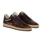 Мужские кеды Golden Goose Ball Star in Brown Suede with Brown Leather Star and Hell Tab