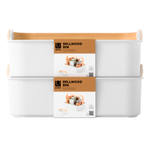 Органайзер bellwood, 35х13 см, белый/натуральное дерево