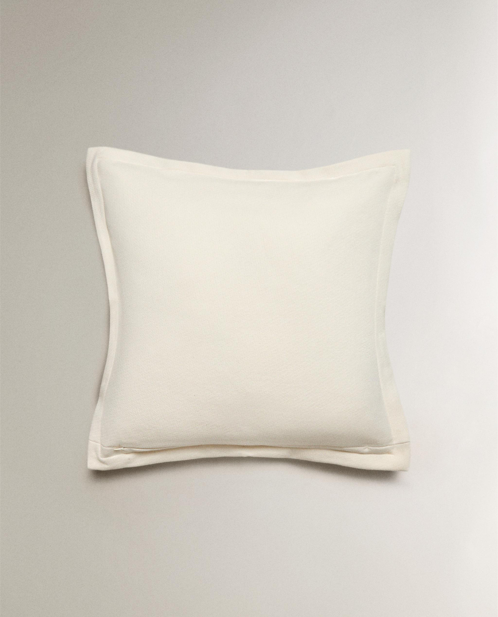 Zara Home наволочка декоративная из хлопка, экрю, 50x50 см