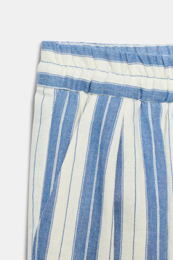 ZARA БРЮКИ В ПОЛОСКУ В ПИЖАМНОМ СТИЛЕ — ZW COLLECTION, СИНИЙ/БЕЛЫЙ