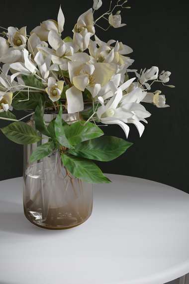 Стол журнальный ХОГ белый/дуб светлый