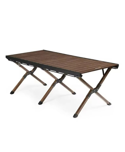 Стол туристический Naturehike складной, 125х60х45 см,с Х-образными ножками, коричневый