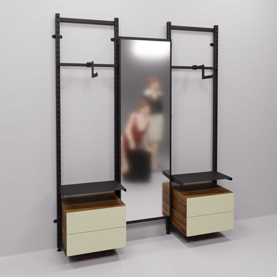 Комплект пристенный с зеркалом и накопителем 1945х477х2413мм