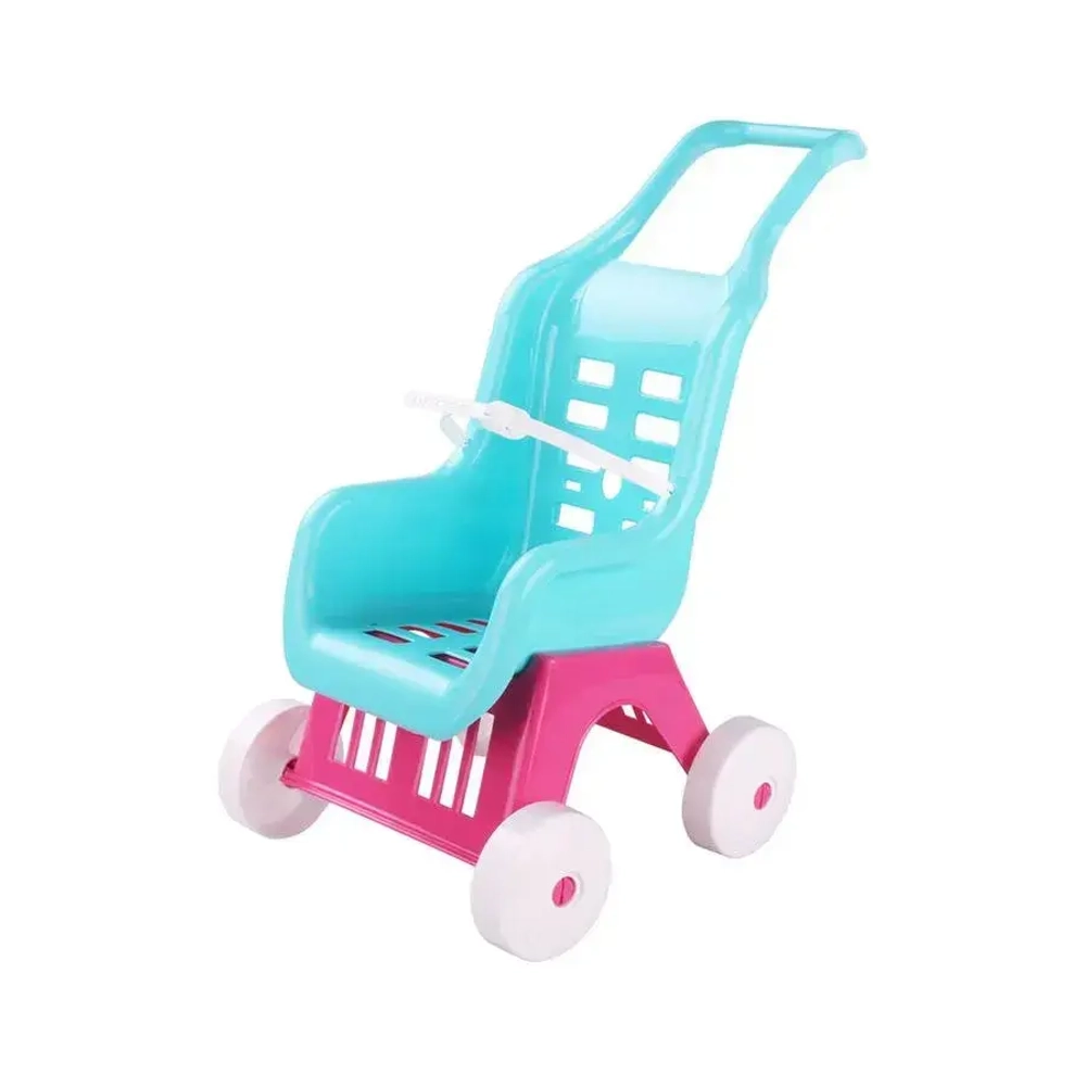 Коляска для кукол (голубой/бирюзовый) (комплект 4 шт)