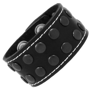Браслет Клепка 2 ряда черная (058)