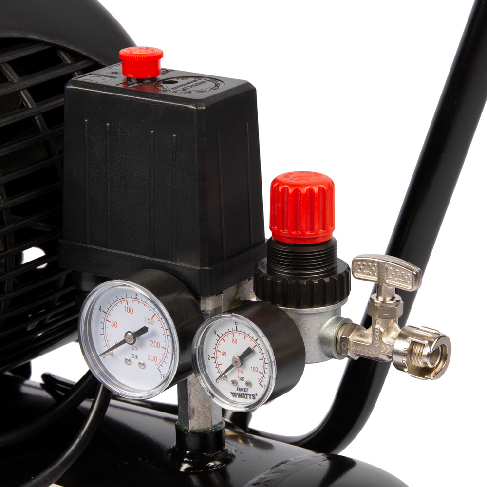 WDK-90225 Компрессор поршневой с прямым приводом 225 л/мин, 1.5 КВт, 220 В, ресивер 24 л