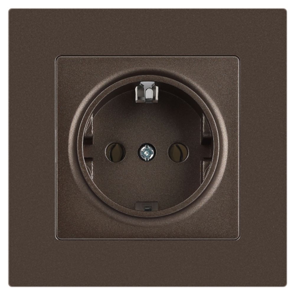 Розетка Intro Accent 6-202-08 2P+E Schuko 16А-250В IP20 СУ AL/CU бронза | Intro