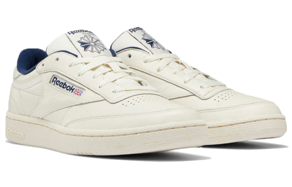 Reebok Club C 85 non-slip lightweight low-top sneakers for men and women the same beige