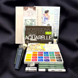 Художественный набор "АКВАРЕЛЬ-начало", рисование акварелью