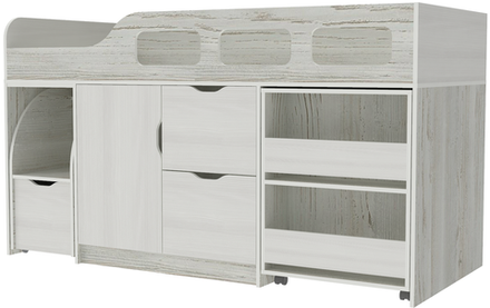 Кровать-чердак КарИВи Астра 8 Винтерберг Белое Дерево