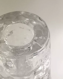 ZARA HOME ПОДСВЕЧНИК ИЗ СТЕКЛА, ПРОЗРАЧНЫЙ