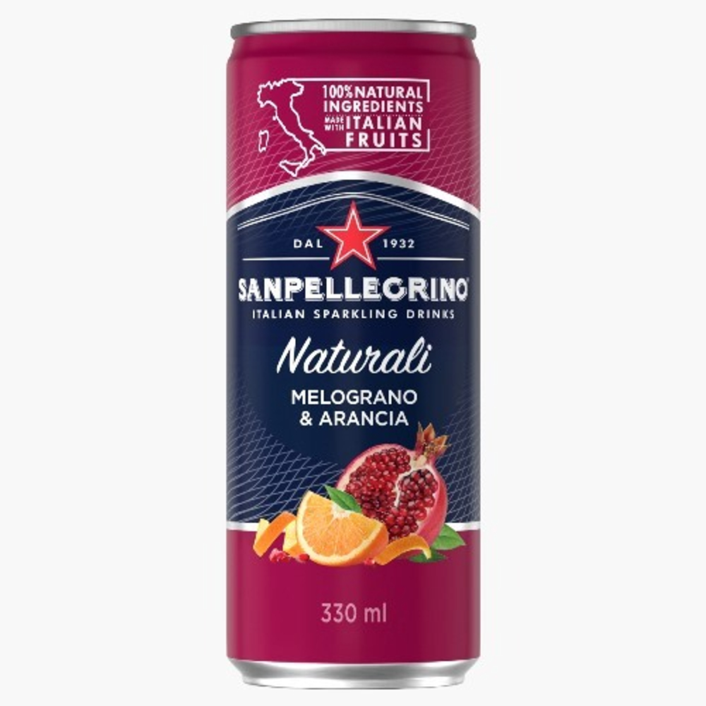 San Pellegrino Melograno & Arancia 0,33 л, 24 шт