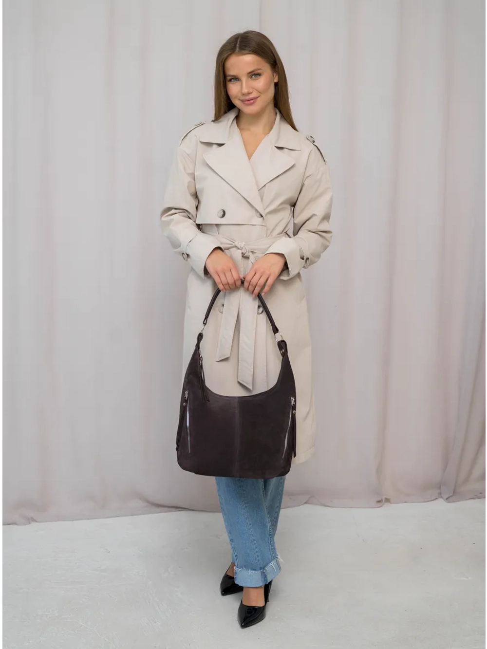 Сумка через плечо средняя классическая