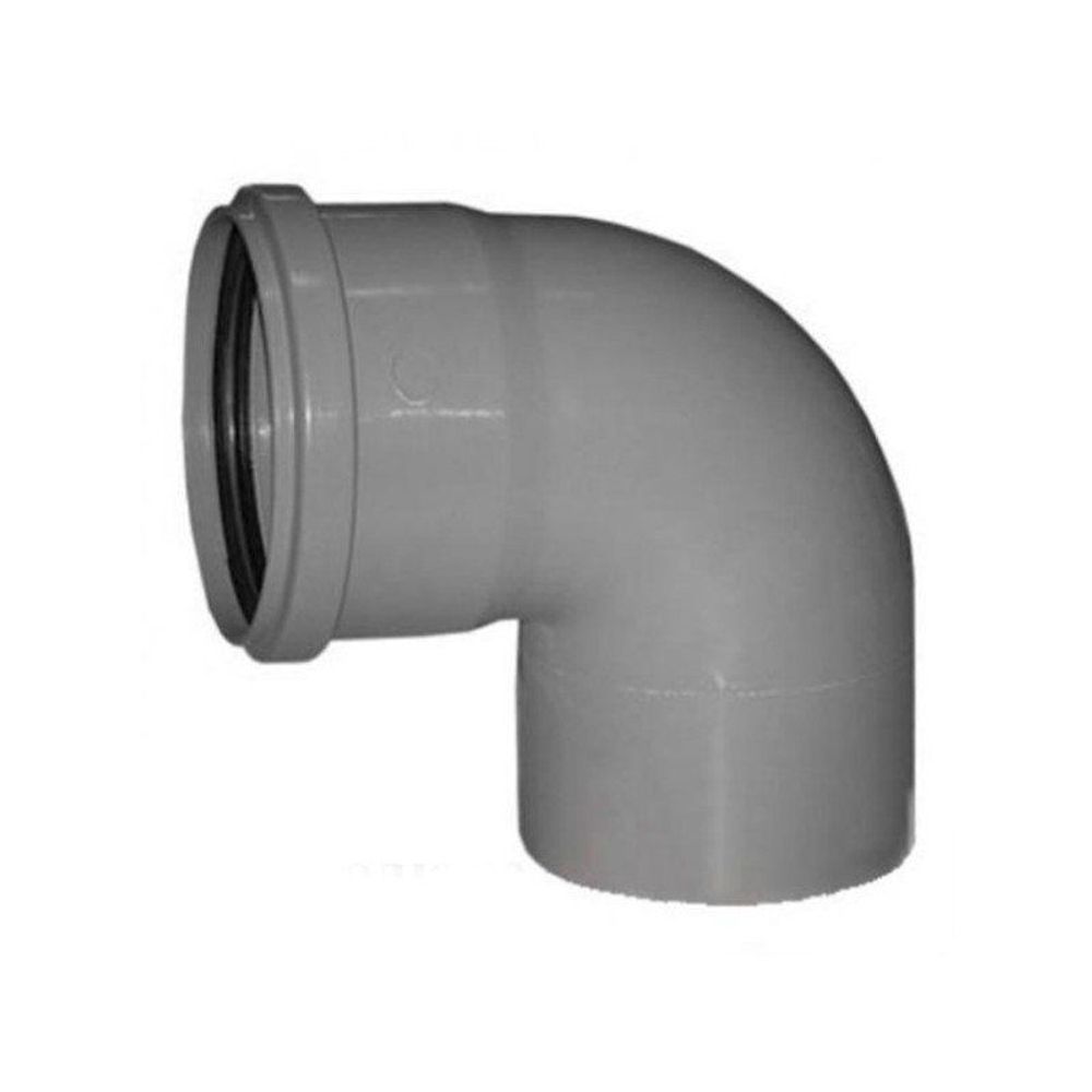 Отвод ПП (полипропилен) для канализации 90гр. Дн 110 с уплотнительным кольцом