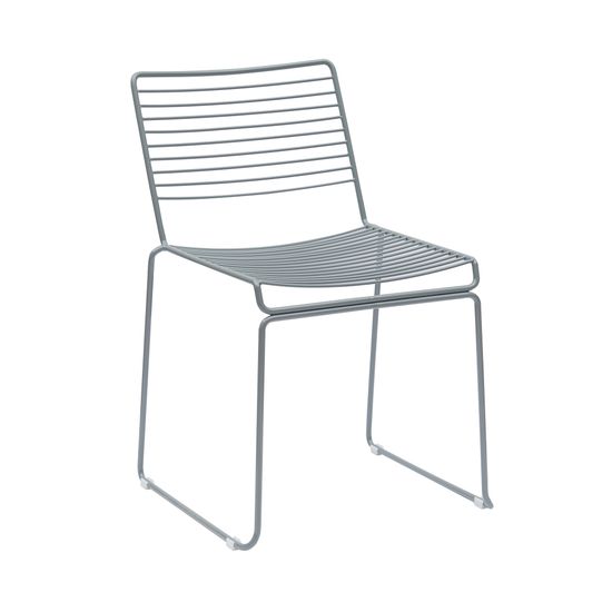 Стул металлический обеденный Hero серый с подушкой