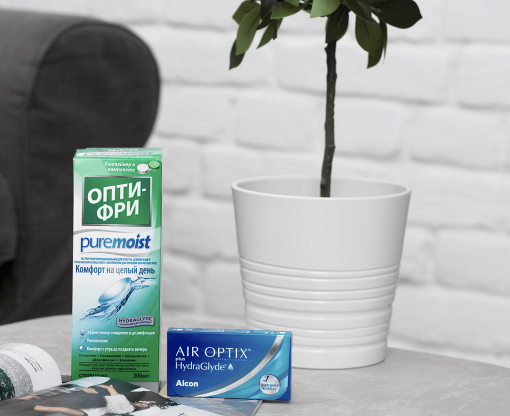 Контактные линзы Air Optix plus HydraGlyde купить в интернет магазине Линзынадом24.рф