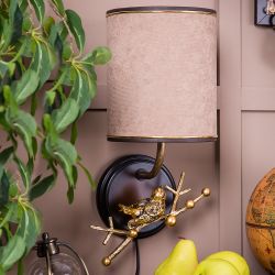 Бра настенный светильник Терра Каштан правое Амбер с абажуром Терра Кофе 2