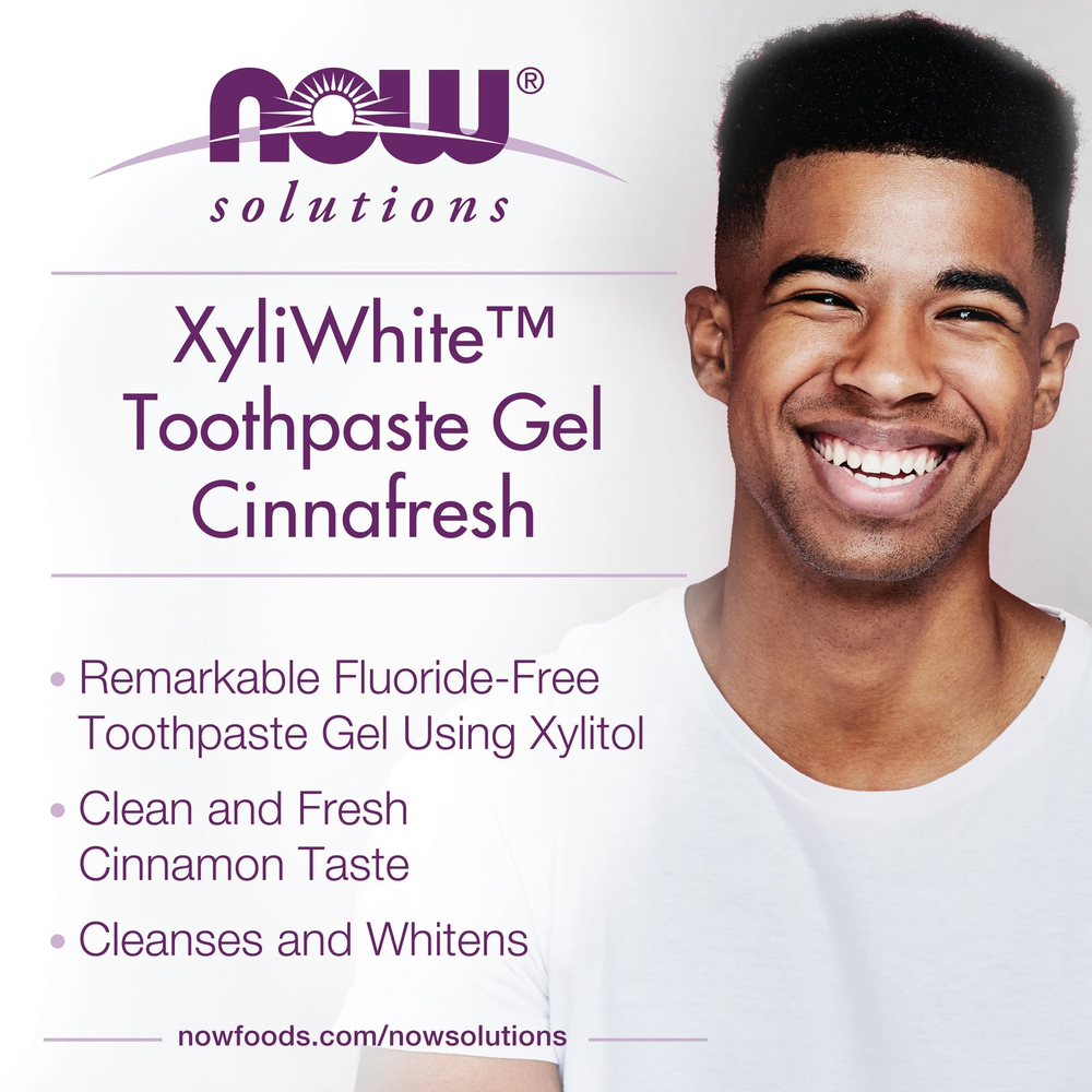 NOW Foods, XyliWhite™, зубная паста-гель, корица, 181 г (6,4 унции)