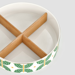 Блюдо сервировочное большое Farforite «Сплетено» 20,5 см в подарочной коробке