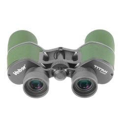 Бинокль Veber TITAN 10x42WP - вид сверху с окулярами и маркировкой