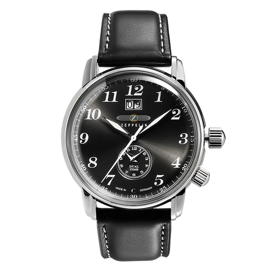 ZEPPELIN Piaget Collection Quartz Movement Men"s Watches Watch Black Dial Leather Strap