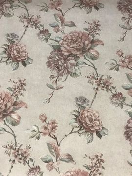 Обои ARTSHOW винил компактный на флизе 1,06х10 Lorelai розовые цветы на жемчужном фоне