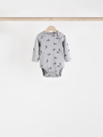 Боди с длинным рукавом для малышей Next N27-278, 5 шт., Молочный, Серый, Синий