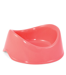 Миска пластиковая "Бисквит", коралловая, 0,25л