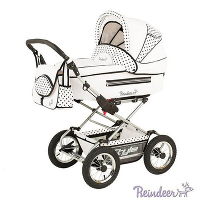 Детская коляска Reindeer Style 2 в 1 с конвертом (белый)