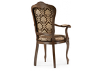 Стул деревянный Woodville Руджеро с мягкими подлокотниками орех, шоколад, ножки орех
