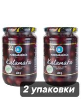 Оливки Marmarabirlik чёрные с косточкой Kalamata 400 г x 2 шт