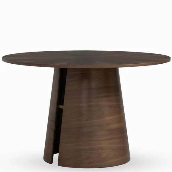 Обеденный стол Vexo Ø120 см, шпон ореха