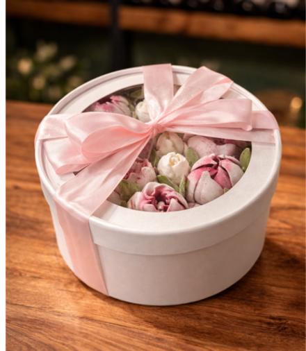 Зефир подарочный "Тюльпаны в коробке"!