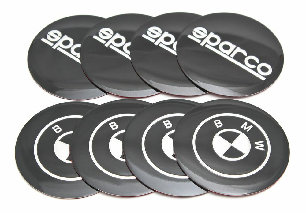 Наклейка на колпак 9см (SPARCO) (к-т 4шт) KING