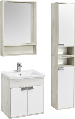 Тумба под раковину Акватон Флай подвесная, дуб крафт