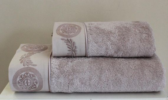 QUEEN КВИН полотенце махровое с вышивкой Soft Cotton (Турция)