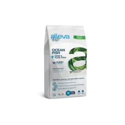 Alleva holistic puppy/junior ocean fish maxi сухой корм для щенков и юниоров с океанической рыбой, коноплей и алое вера - 2 кг