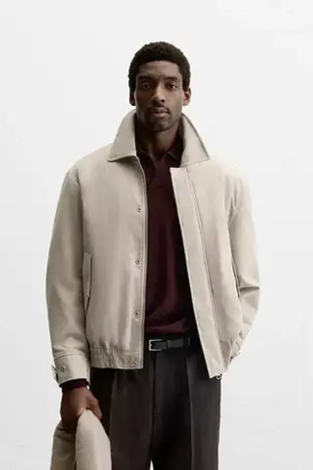 ZARA ХЛОПКОВЫЙ БОМБЕР, СЕРЫЙ