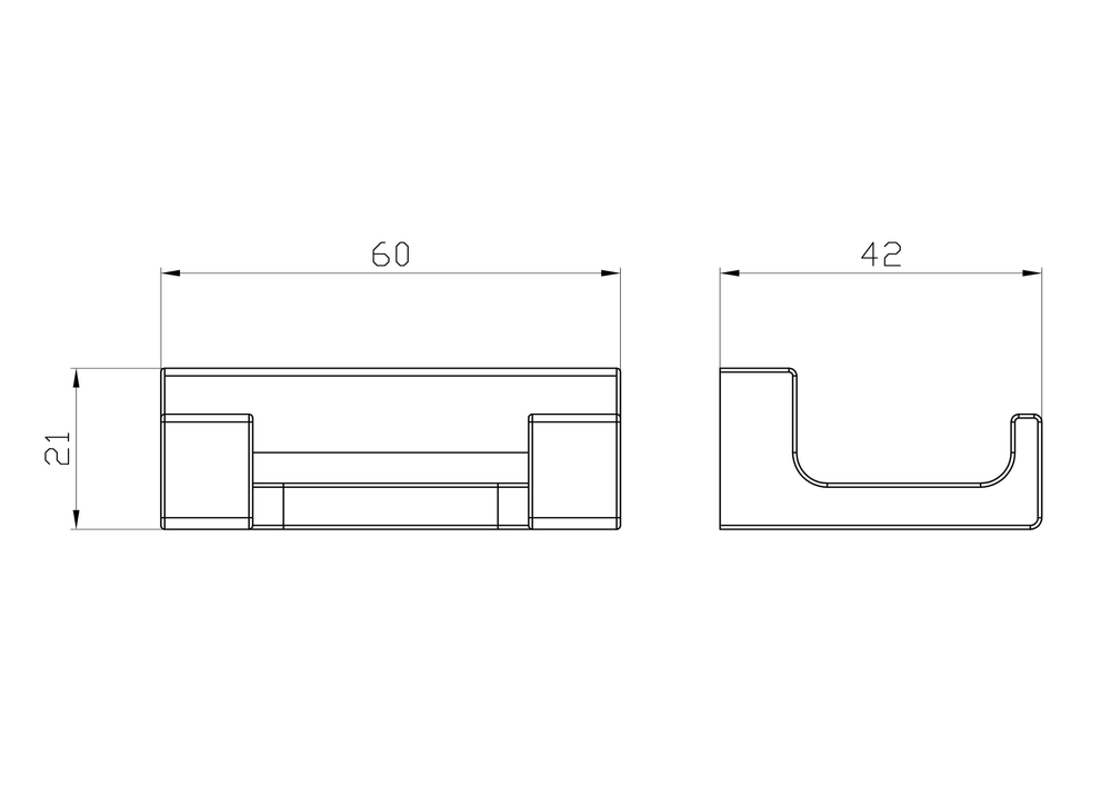 Двойной крючок для ванной WONZON & WOGHAND ECLIPSE, Хром (WW-9125)