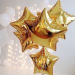 Шар (18"/46 см) Звезда, Золото 1 шт.