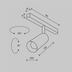 Трековый магнитный светильник Maytoni Focus Led TR032-2-5W3K-M-BW